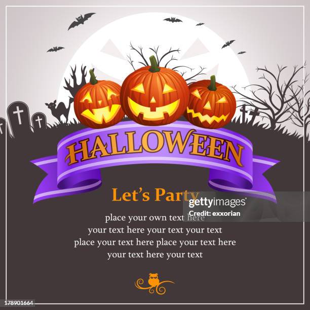ilustraciones, imágenes clip art, dibujos animados e iconos de stock de halloween party - búho real