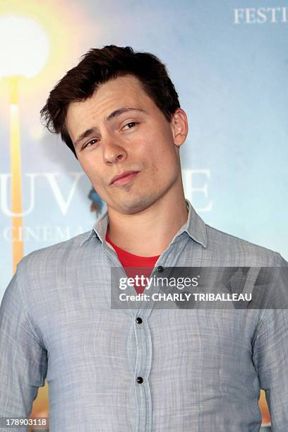 Scenarist Ronnie Porto poses during a photocall to present the film "Blue Caprice" as part of the 39th Deauville's US Film Festival on August 31,...