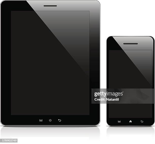 mobile devices - computer blank screen stock illustrations