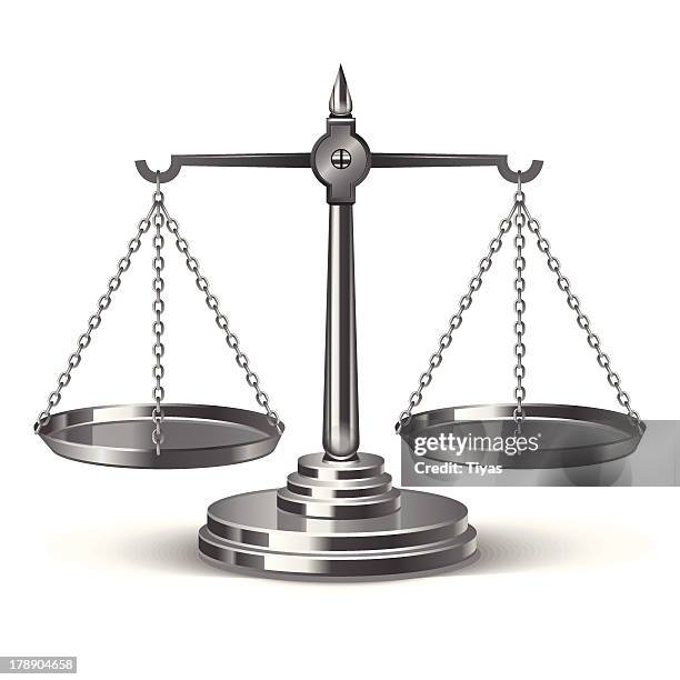 justice - weights isolated stock illustrations