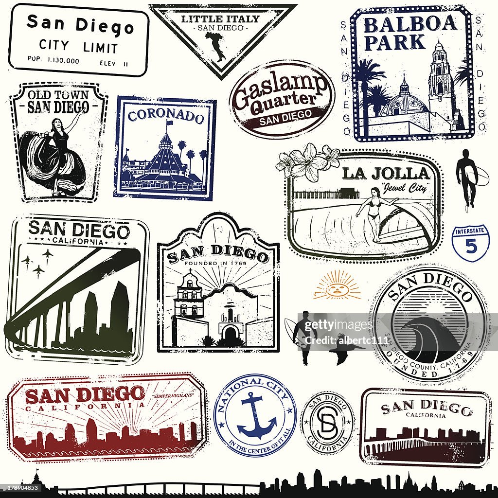 Francobolli di San Diego