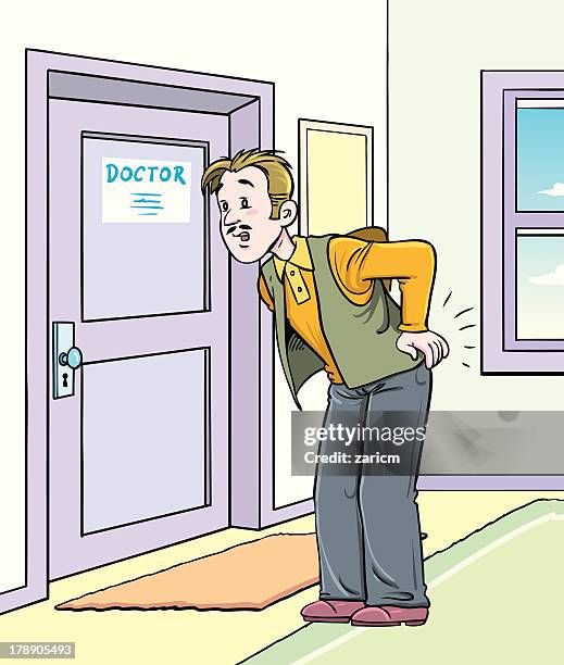 backache - ordination stock illustrations