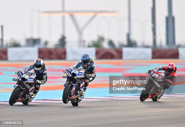 Portuguese MotoGP rider Miguel Oliveira of CryptoDATA RNF MotoGP Teamaction Free Practice 1 session of MotoGP Qatar Airways Grand Prix of Qatar 2023...