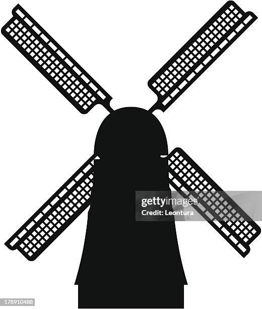 holländische windmühle - holländische kultur stock-grafiken, -clipart, -cartoons und -symbole
