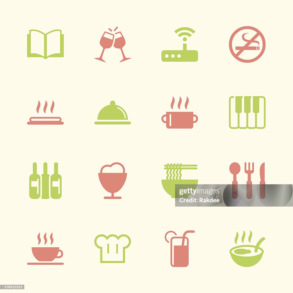 Restaurant Icons Set 2 - Color Series | EPS10
