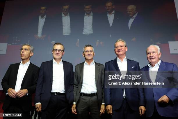 Dr. Michael Diederich, Vice President of FC Bayern München, Jan-Christian Dreesen, CEO of FC Bayern München, Herbert Hainer, Presdient of FC Bayern...