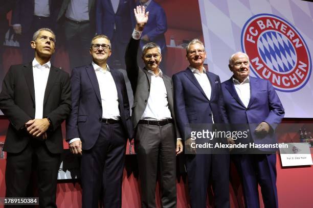 Dr. Michael Diederich, Vice President of FC Bayern München, Jan-Christian Dreesen, CEO of FC Bayern München, Herbert Hainer, Presdient of FC Bayern...