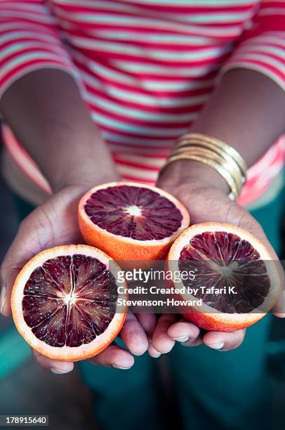 fresh blood oranges - ypsilanti stock pictures, royalty-free photos & images
