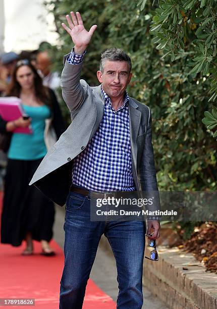 Actor Steve Coogan waves to the crowd on day 4 of the 70th Venice International Film Festival on August 31, 2013 in Venice, Italy.