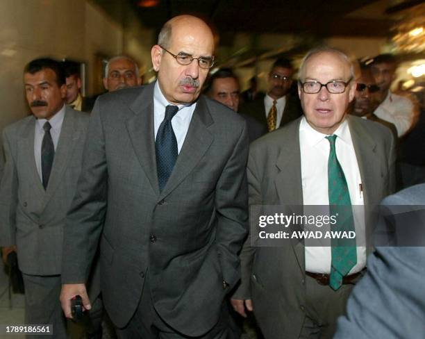 Hans Blix , chairman of the United Nations Monitoring, Verification and Inspection Commission , and Mohamed ElBaradei, head of the International...