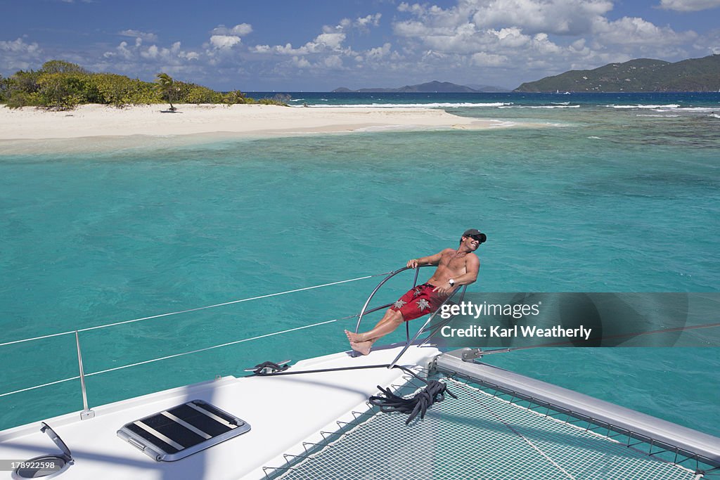 Man sitting on boat