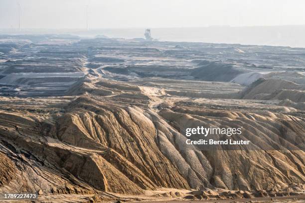 Bucket-wheel excavator operates in the Garzweiler lignite surface mine on November 17, 2023 near Juechen, Germany. Demands are rising that countries...