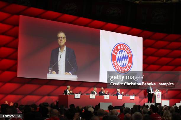 Jan-Christian Dreesen CEO of FC Bayern Muenchen during the annual general meeting of football club FC Bayern Muenchen at BMW Park on November 12,...