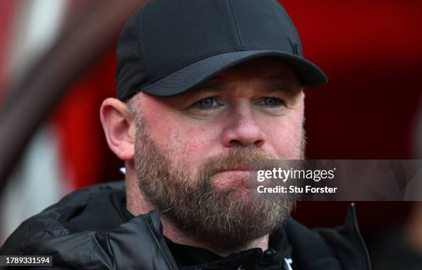 Birmingham City manager Wayne Rooney looks on during the Sky Bet Championship match between Sunderland and Birmingham City at Stadium of Light on...