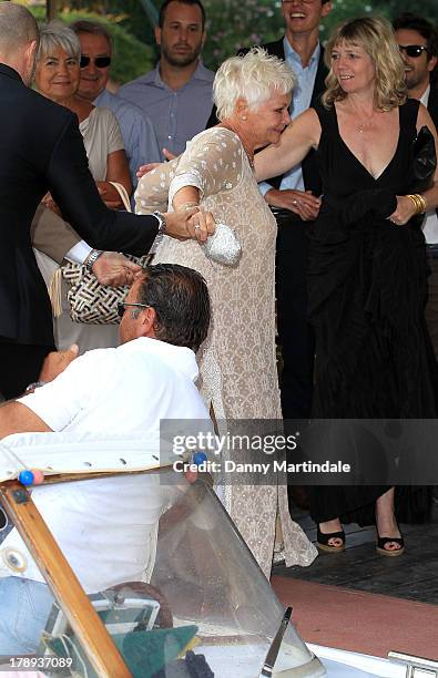 Dame Judi Dench is seen getting of a boat on day 4 of the 70th Venice International Film Festival on August 31, 2013 in Venice, Italy.