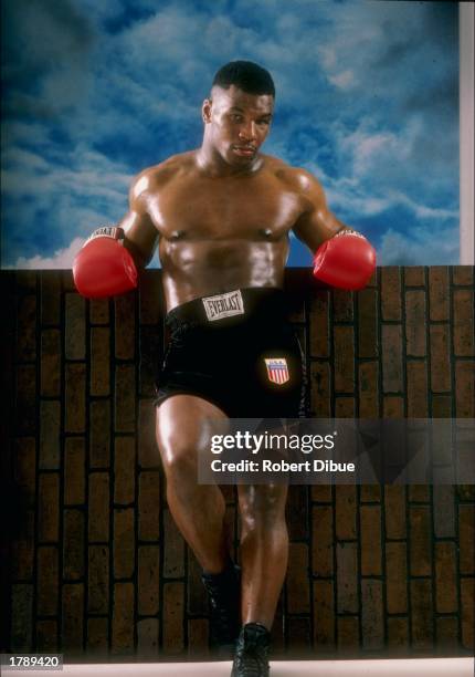 Heavyweight boxer Mike Tyson poses for a portrait.