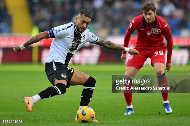 Roberto Pereyra of Udinese Calcio during the Serie A TIM match between Udinese Calcio and Atalanta BC at Dacia Arena on November 12, 2023 in Udine,...