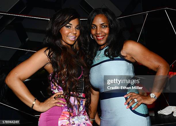 Singer/actress Ashanti and her mother and manager Tina Douglas appear at Moon nightclub at the Palms Casino Resort to celebrate Labor Day weekend and...