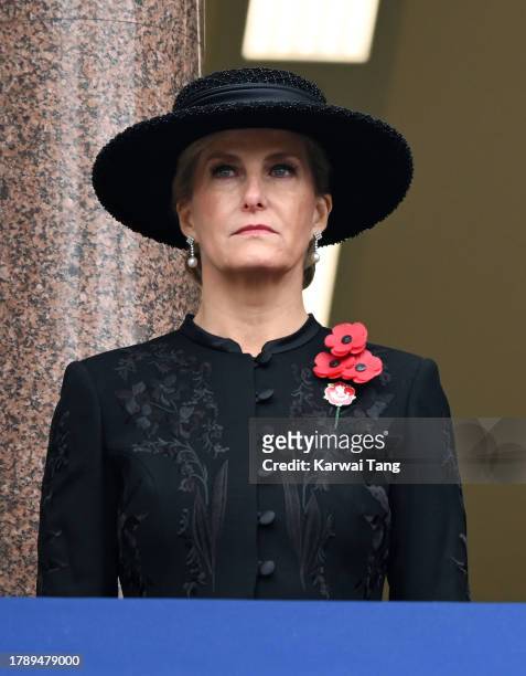 Sophie, Duchess of Edinburgh attends the National Service of Remembrance at The Cenotaph on November 12, 2023 in London, England. Every year, members...