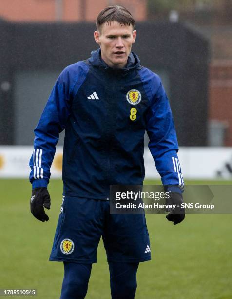 Scott McTominay during a Scotland training session at the City Stadium, on November 18 in Glasgow, Scotland.