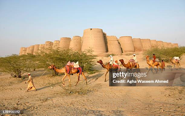 Derawar Fort is a large square Fortress in Pakistan near Bahawalpur. The forty bastions of Derawar are visible for many miles in Cholistan Desert....