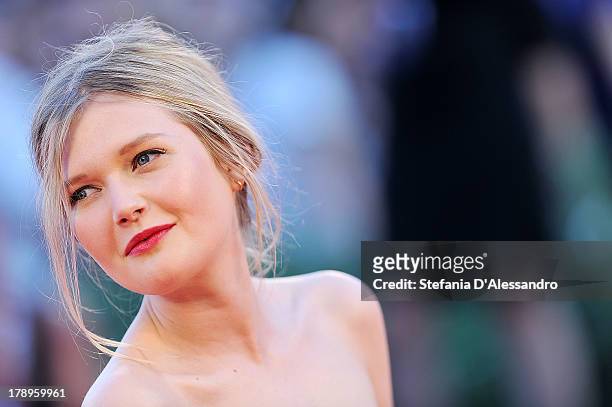 Actress Sophie Kennedy Clark attends the 'Philomenia' Premiere during The 70th Venice International Film Festival at the Palazzo del Casino on August...