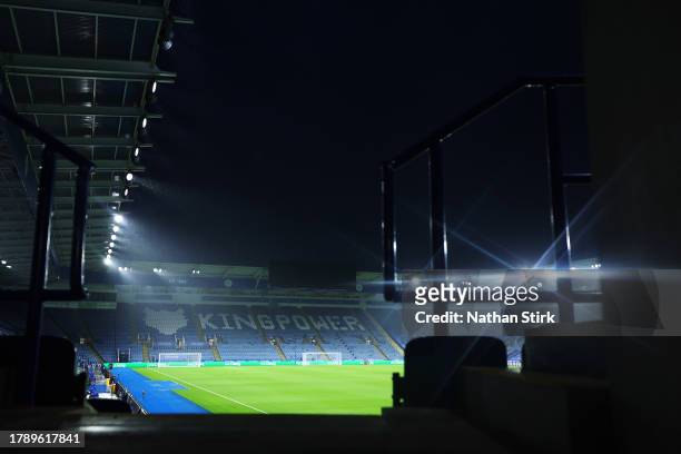 General view inside the stadium prior to the Barclays Women´s Super League match between Leicester City and Arsenal FC at The King Power Stadium on...