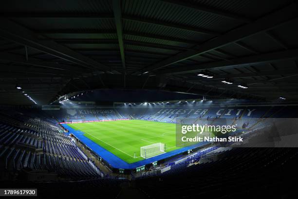 General view inside the stadium prior to the Barclays Women´s Super League match between Leicester City and Arsenal FC at The King Power Stadium on...