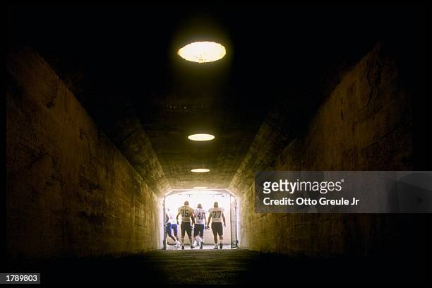 General view of the stadium tunnel during a game between the Washington Huskies and the California Bears at Memorial Stadium in Berkeley, California....