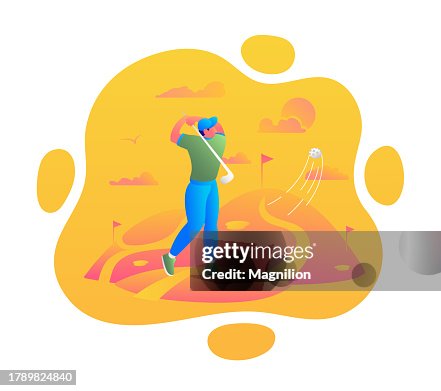 Man Playing Golf Man Playing Golf
