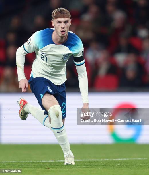 England's Cole Palmer during the UEFA EURO 2024 European qualifier match between England and Malta at Wembley Stadium on November 17, 2023 in London,...