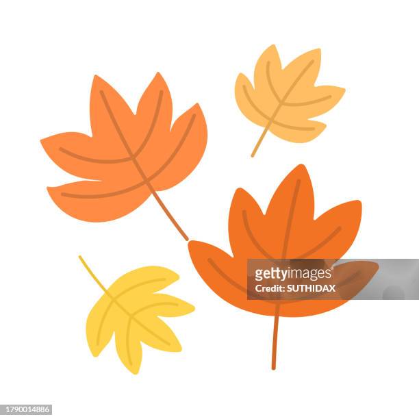 autumn or thanksgiving leaf illustration type two - whipped cream vector stock illustrations