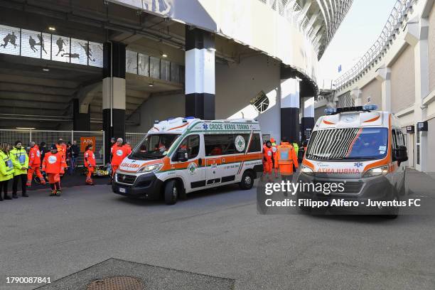 Emergency Tests At Allianz Stadium on November 18, 2023 in Turin, Italy.