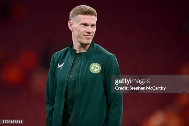 Amsterdam , Netherlands - 18 November 2023; James McClean of Republic of Ireland before the UEFA EURO 2024 Championship qualifying group B match...