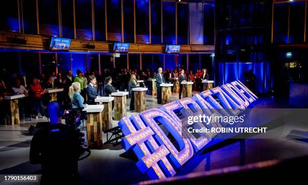 Netherlands' Socialist Party leader Lilian Marijnissen, Dutch CDA party leader Henri Bontenbal, BoerBurgerBeweging right wing party leader Caroline...