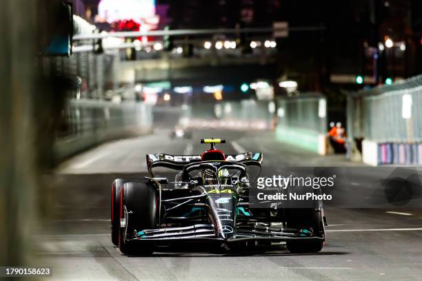 Lewis Hamilton of Uk driving the Mercedes-AMG Petronas F1 Team F1 W14 E Performance Mercedes during the Free Practice 3, Formula 1 Heineken silver...