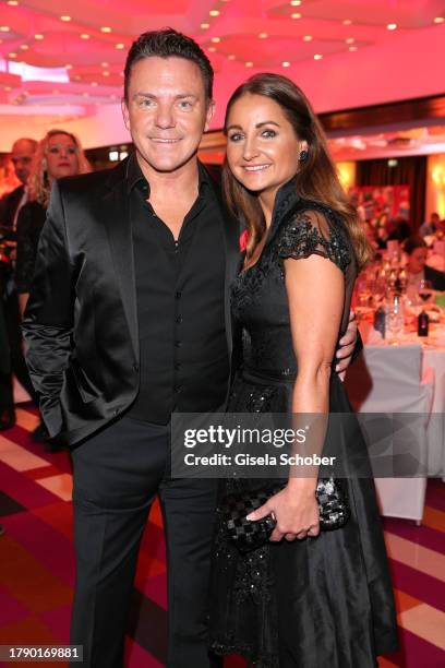 Stefan Mross and Eva Luginger attend the Patrick Lindner & Hope Kapstadt Foundation charity gala "Gemeinsam für Kinder" on November 18, 2023 at Hotel...