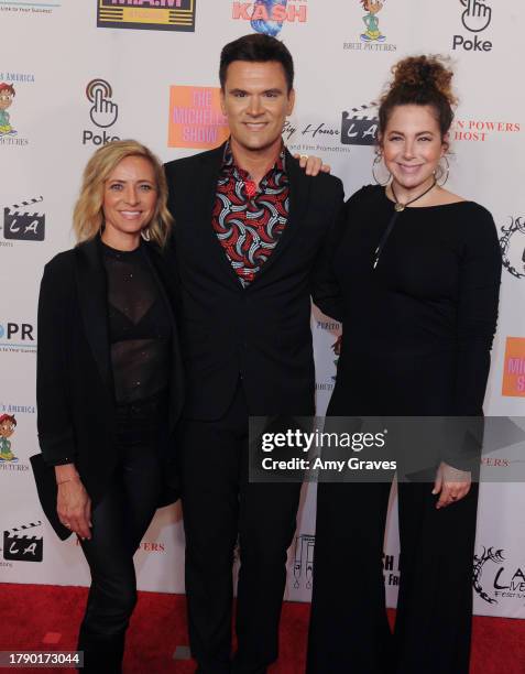 Christine Lakin, Kash Hovey and Alex Ellis attend Kash Hovey And Friends At Film Fest LA At LA Live 2023 at Regal LA Live on November 18, 2023 in Los...