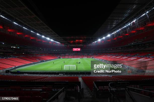 Wembley Stadium on the eve of the UEFA EURO 2024 group C qualification round match between England and Malta in London, England on November 17, 2023