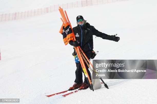 General View . Due to the strong wind , the jury decided to cancel today's downhill race during the Audi FIS Alpine Ski World Cup Women's Downhill on...