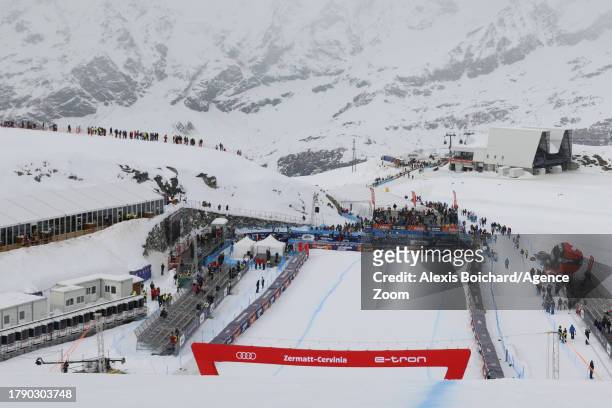 General View . Due to the strong wind , the jury decided to cancel today's downhill race during the Audi FIS Alpine Ski World Cup Women's Downhill on...
