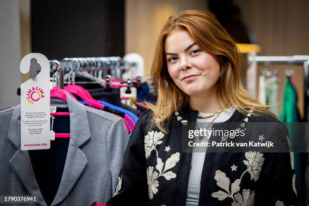 Countess Eloise van Oranje is seen in her pop-up store My Lima Lima on November 12, 2023 in The Hague, Netherlands. Eloise van Oranje will open her...