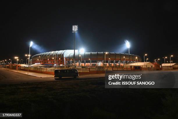 General view of the Amadou Gon Coulibaly Stadium in Korhogo, Ivory Coast on November 18, 2023 ahead of the 2024 Africa Cup of Nations .