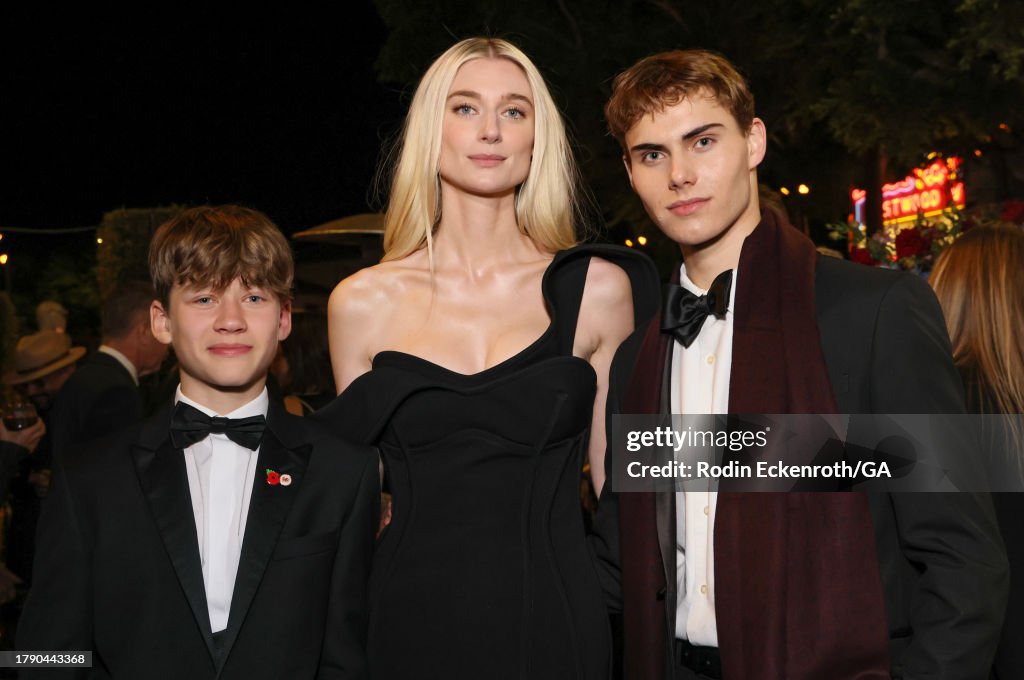 Fflyn Edwards, Elizabeth Debicki, and Rufus Kampa attend the Los