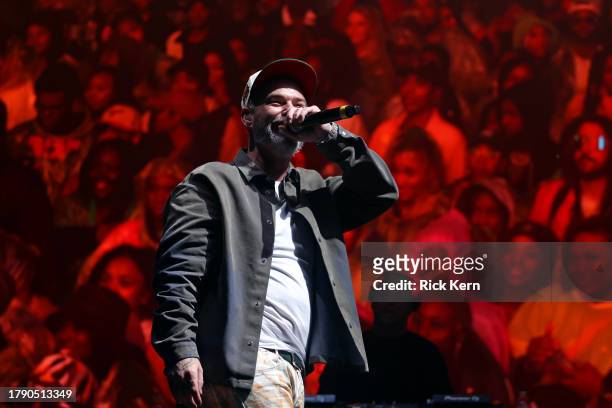 Paul Wall performs onstage for a Houston All-Stars show during Honeyland Festival Day 2 on November 12, 2023 in Sugar Land, Texas.