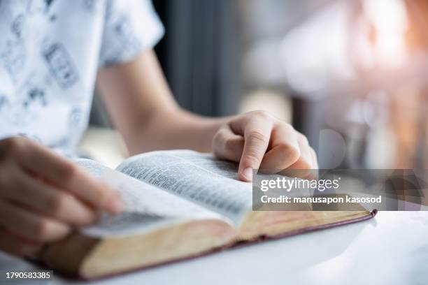 the bible. - holy-spirit-catholic-elementary-school stock pictures, royalty-free photos & images