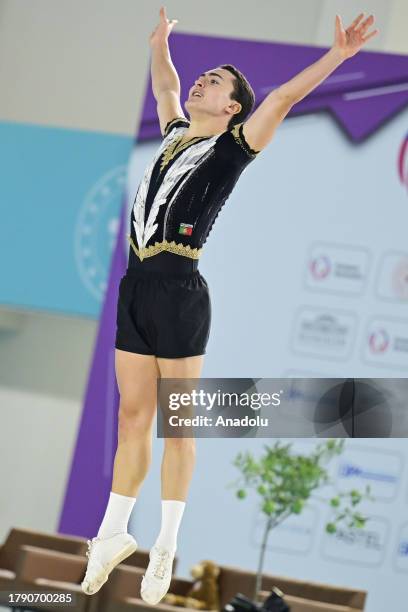 Rui Cansado competes at the 2023 European Championships in Aerobic Gymnastics at Ibrahim Colak Gymnastics Hall in Antalya, Turkiye on November 19,...