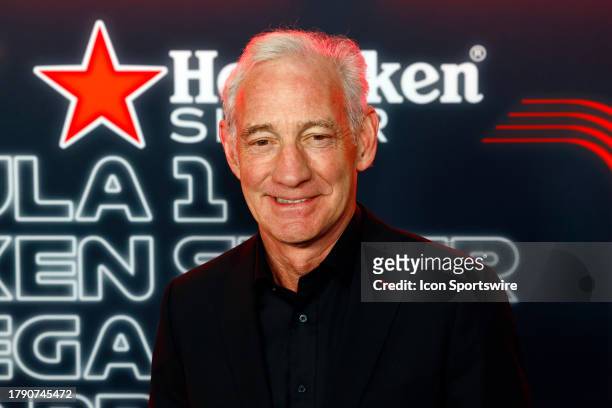Greg Maffei, CEO of Liberty Media poses for photos prior to the inaugural Formula 1 Heineken Silver Las Vegas Gran Prix on November 18, 2023 on the...