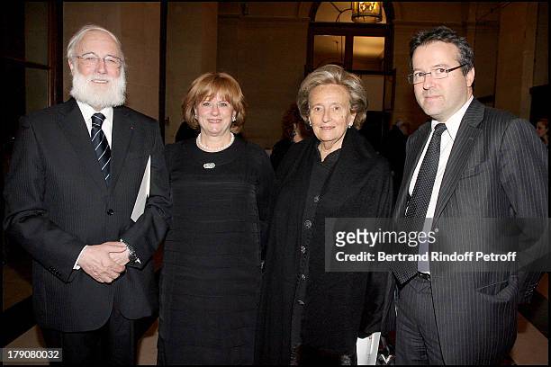 David Messas, Chief Rabbi Of Paris, his wife Dolly, Berndattte Chirac and Martin Hirsch at Gala Dinner For Casip-Cojasor Foundation At Palais...
