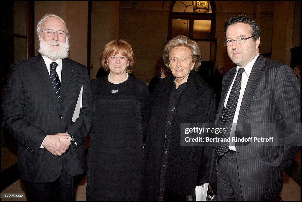Messas Rabbi David Messas, Chief Rabbi Of Paris, his wife Dolly, Berndattte Chirac ...